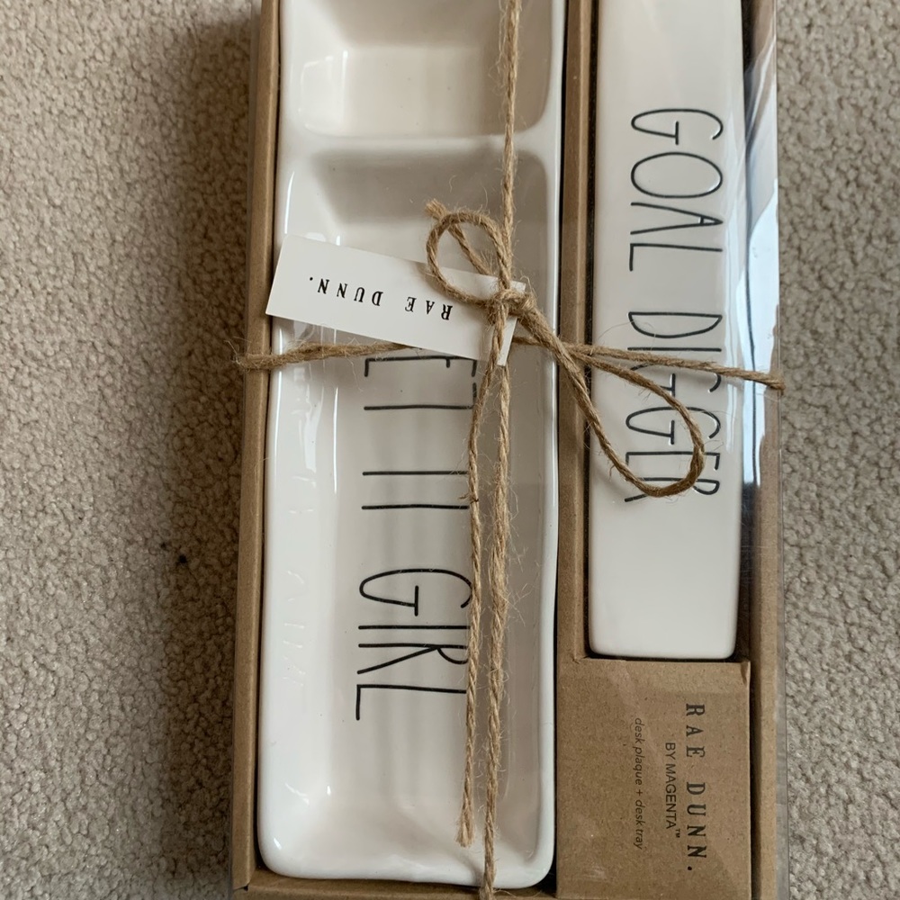 Rae Dunn Desk Organizer and Plaque